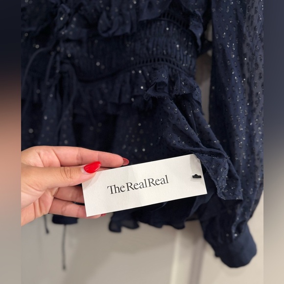 Jonathan Simkhai Black Ruffled Peplum Blouse - Picture 7 of 8